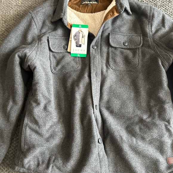 Jachs New York Men’s Grey Sherpa Lined Wool Blend Jacket XL - Picture 6 of 7